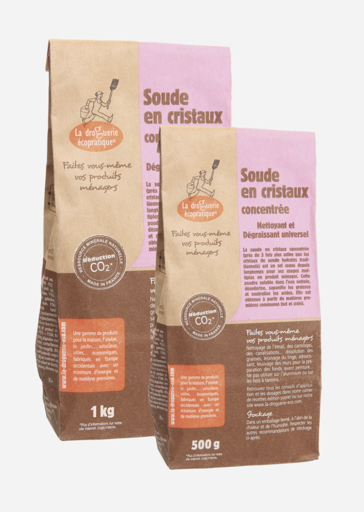 Soude En Cristaux ECODIS – 500g, Nettoyant Multi-usage Français